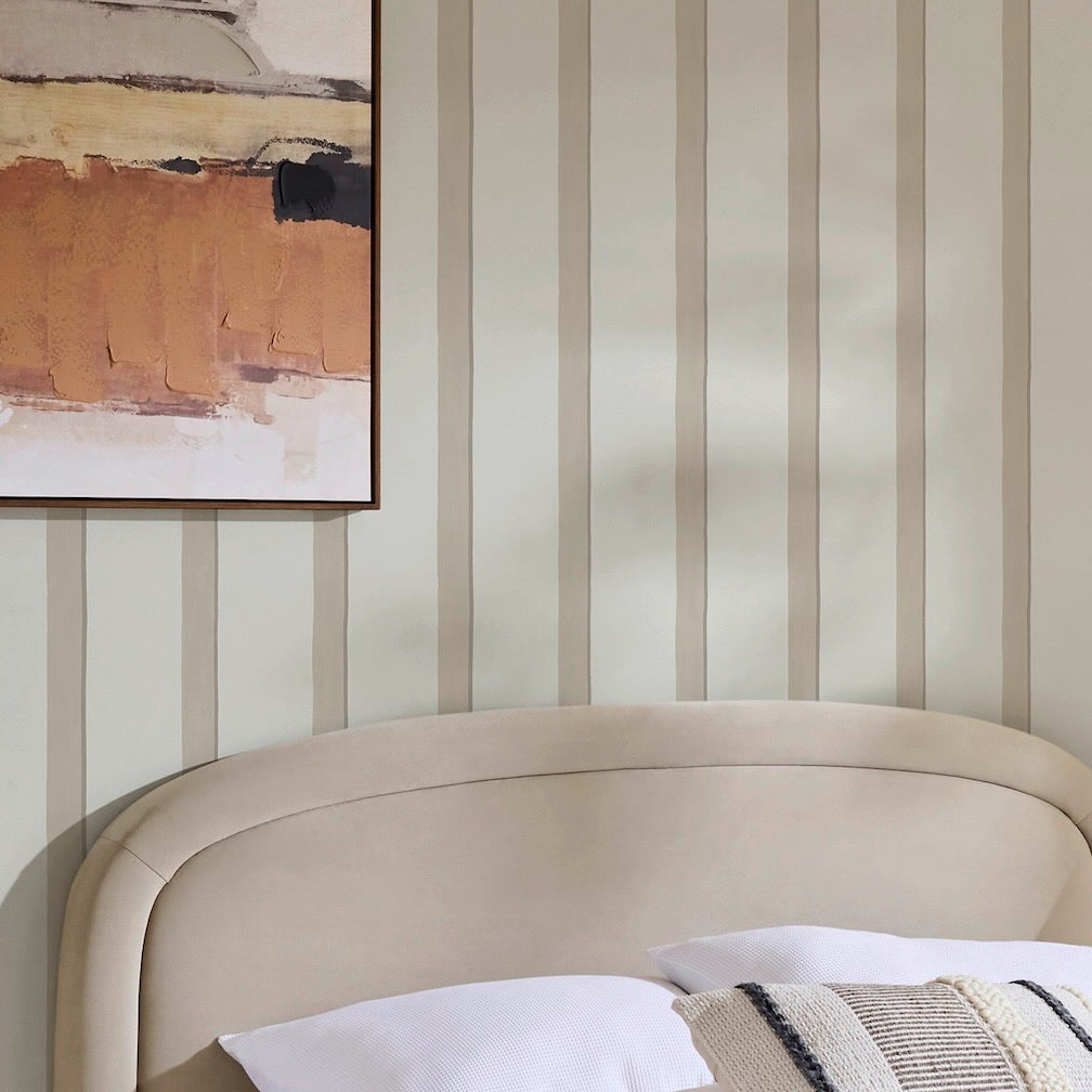Next Natural Painted Stripe Wallpaper