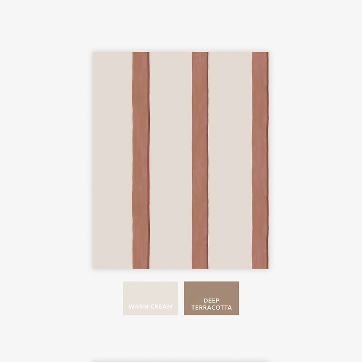 Next Rust Painted Stripe Wallpaper