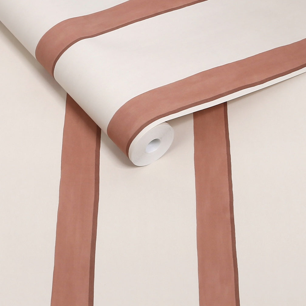 Next Rust Painted Stripe Wallpaper