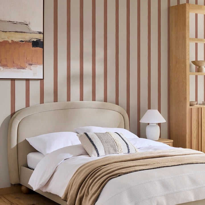Next Rust Painted Stripe Wallpaper