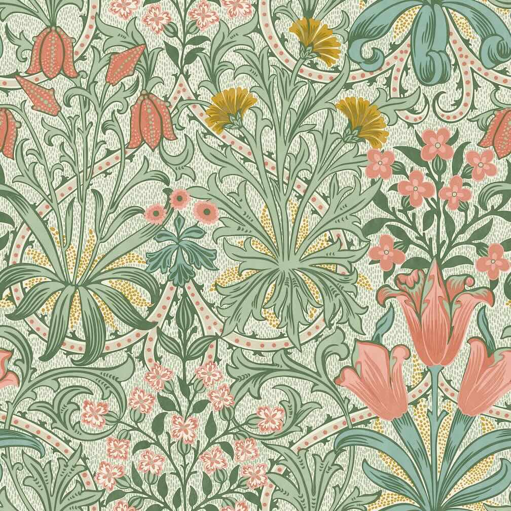 William Morris Woodland Weeds Spring Garden Wallpaper