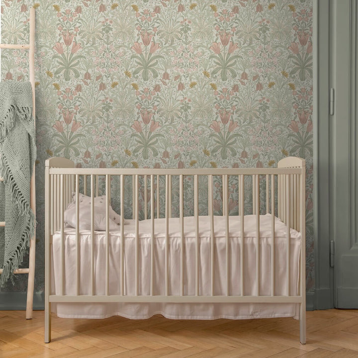 William Morris Woodland Weeds Peony & Sage Wallpaper
