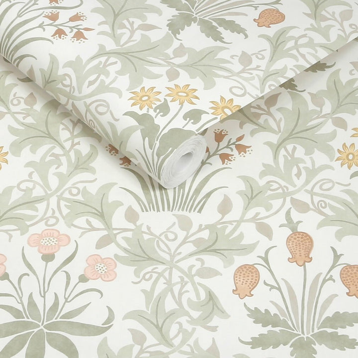 William Morris Celandine Spring Peony & Sage Wallpaper