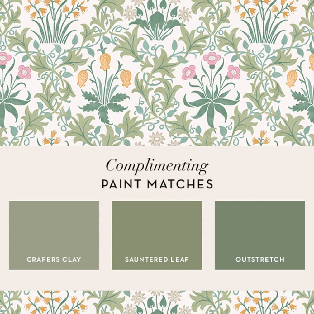 William Morris Celandine Spring Garden Wallpaper