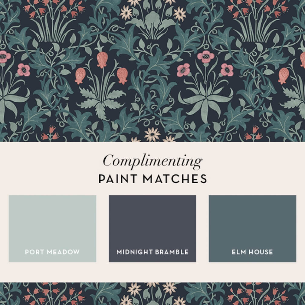 William Morris Celandine Midnight Wallpaper