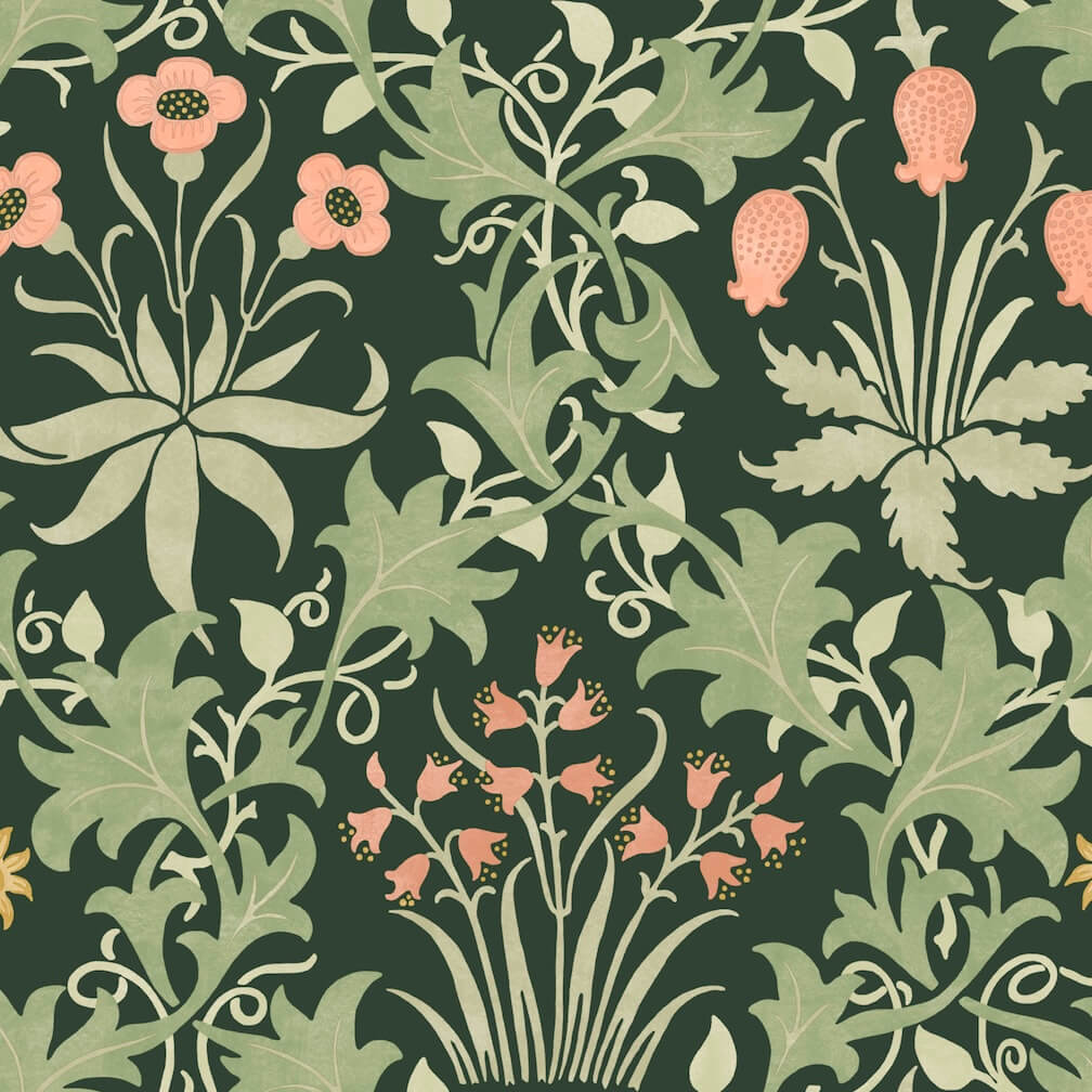 William Morris Celandine Forest Wallpaper