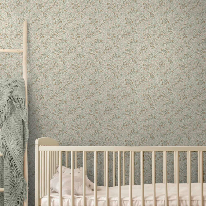 William Morris Clover Spring Peony & Sage Wallpaper