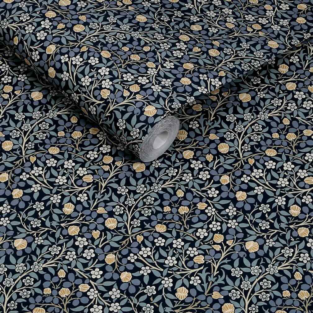 William Morris Clover Midnight Wallpaper