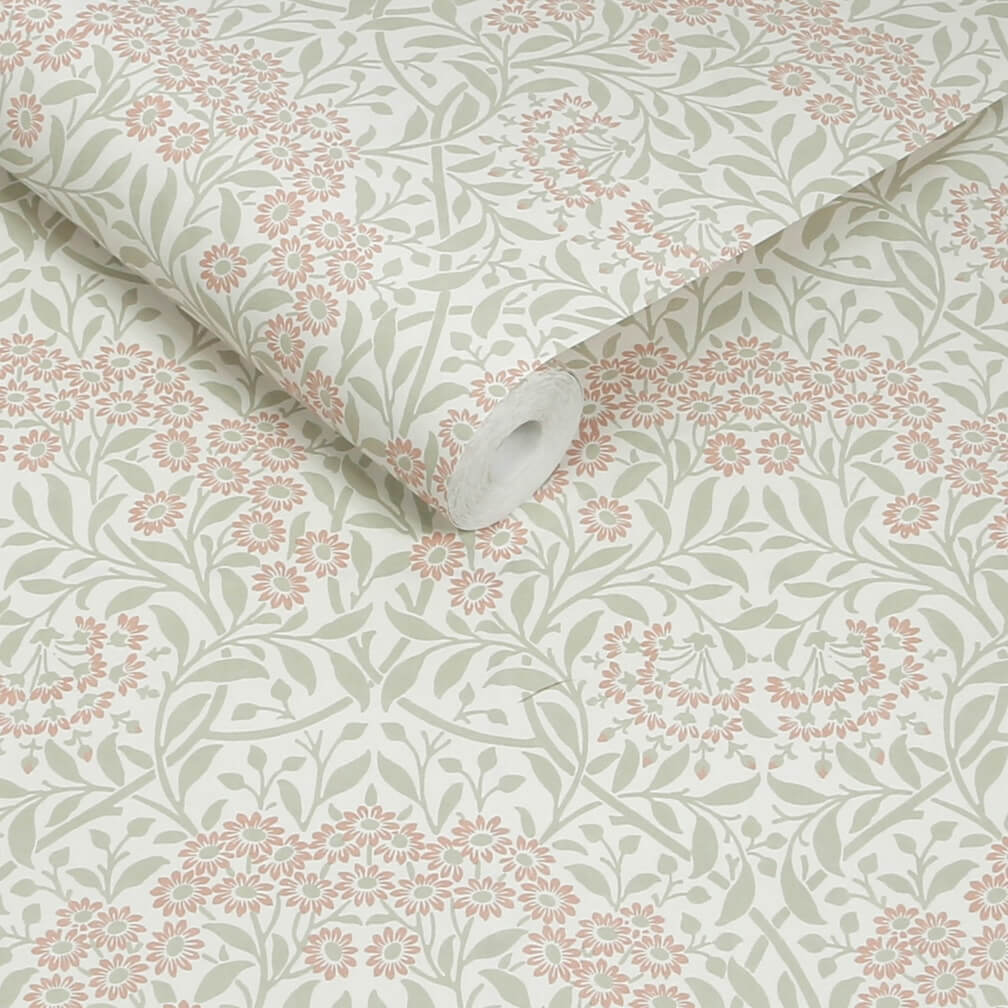 William Morris Michaelmas Daisy Peony & Sage Wallpaper