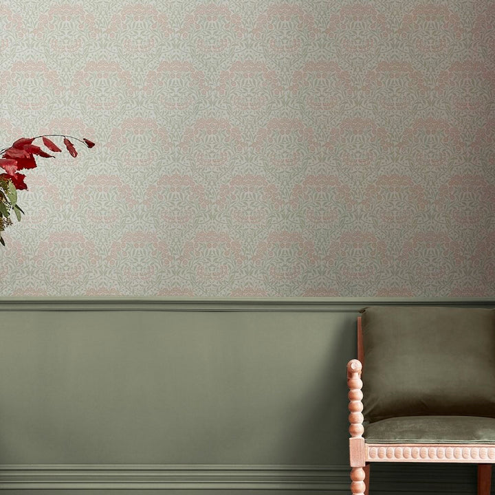 William Morris Michaelmas Daisy Peony & Sage Wallpaper