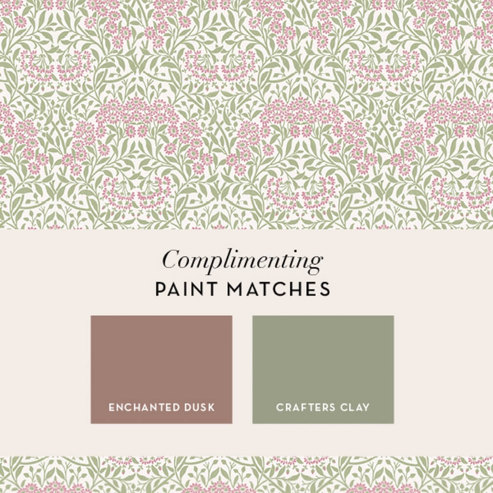 William Morris Michaelmas Daisy Pink Cedar Wallpaper