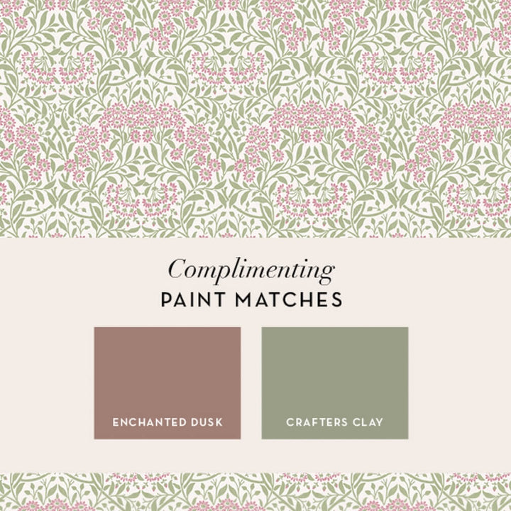 William Morris Michaelmas Daisy Pink Cedar Wallpaper