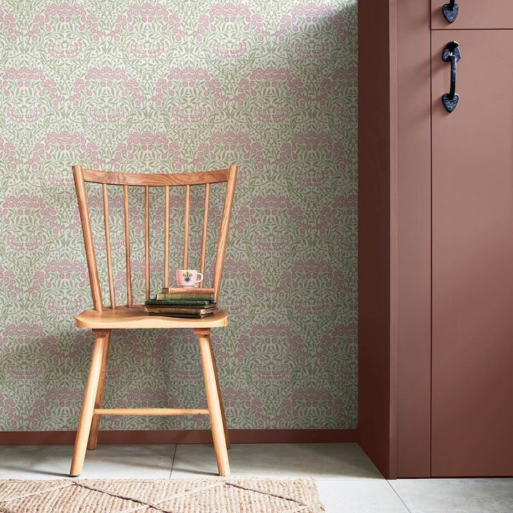 William Morris Michaelmas Daisy Pink Cedar Wallpaper