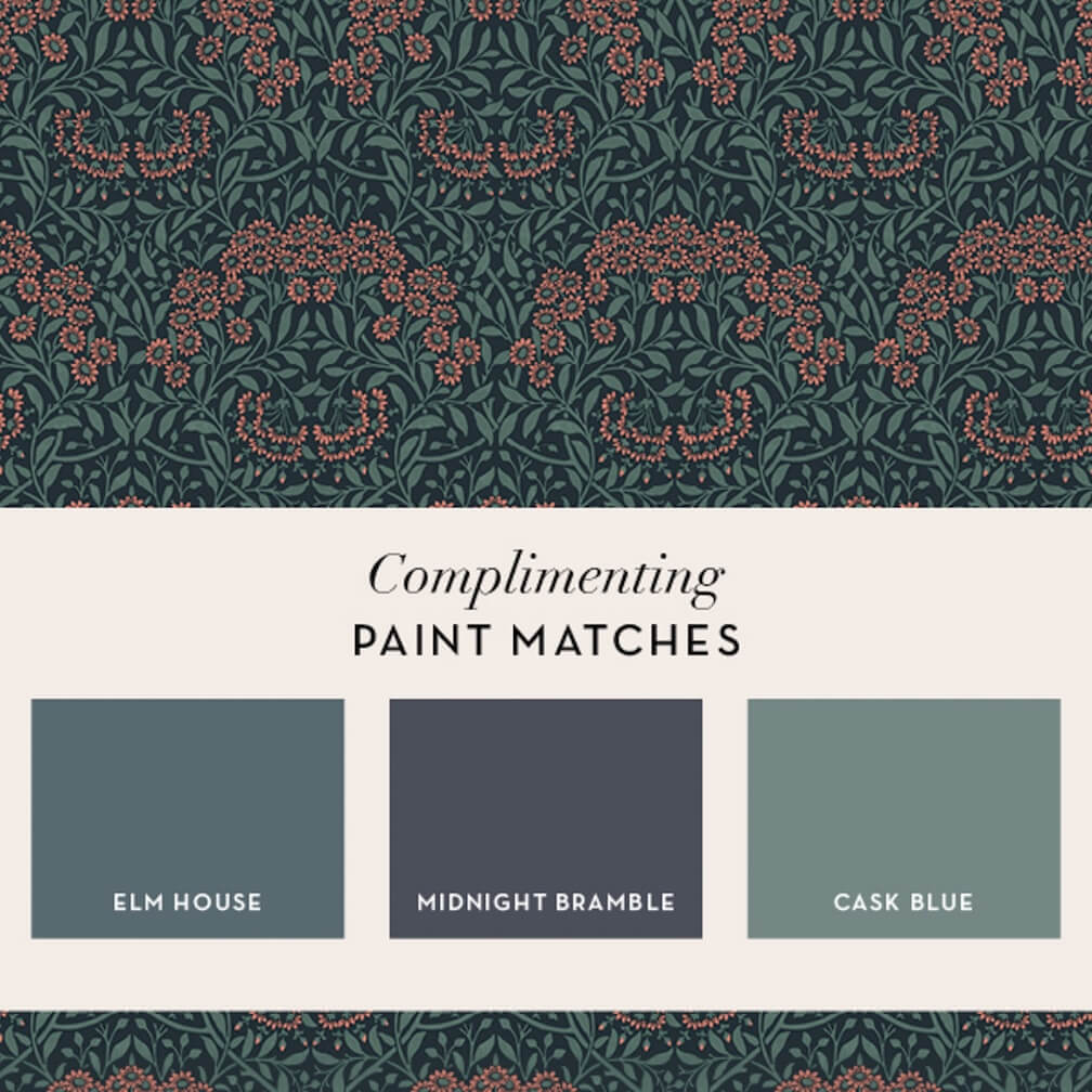 William Morris Michaelmas Daisy Midnight Wallpaper