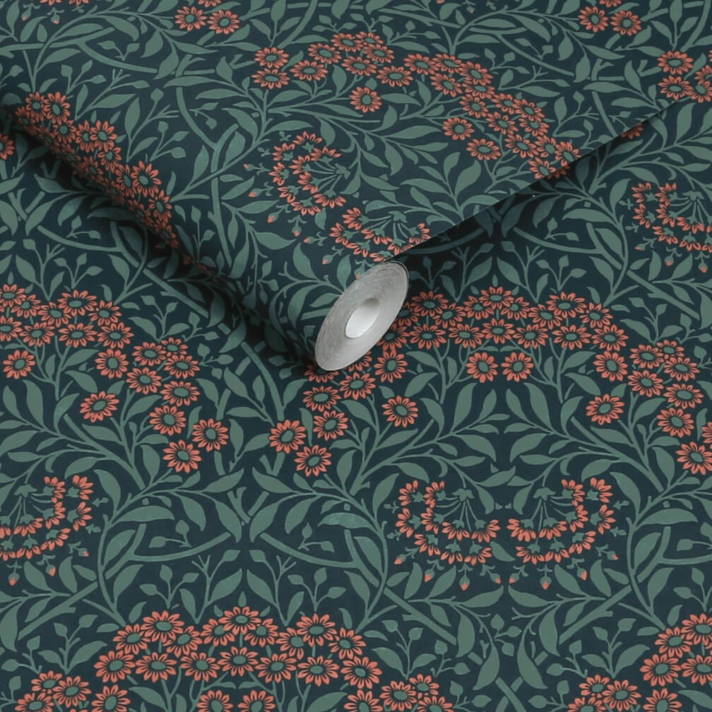 William Morris Michaelmas Daisy Midnight Wallpaper
