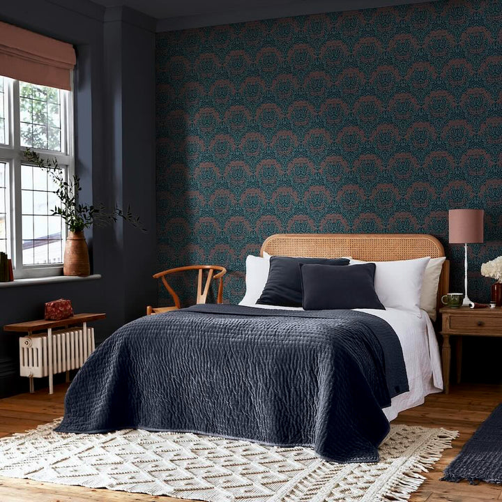 William Morris Michaelmas Daisy Midnight Wallpaper