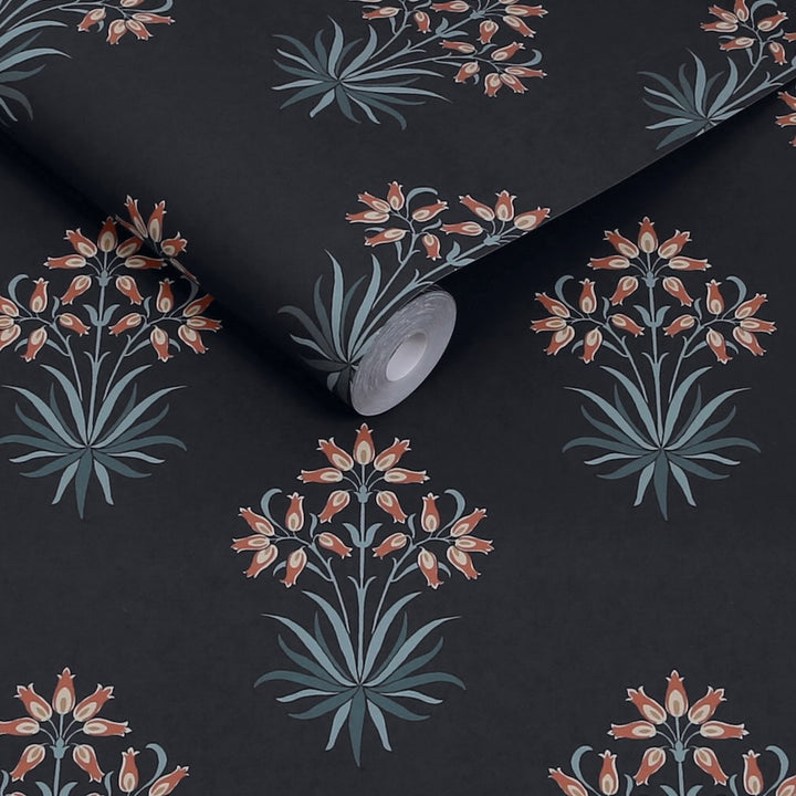 William Morris Hyacinth Flower Midnight Wallpaper