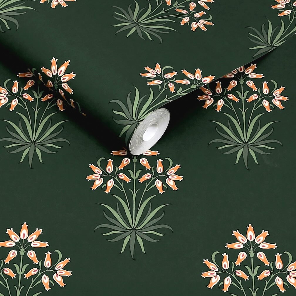 William Morris Hyacinth Flower Forest Wallpaper
