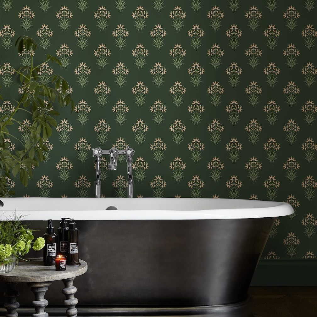 William Morris Hyacinth Flower Forest Wallpaper