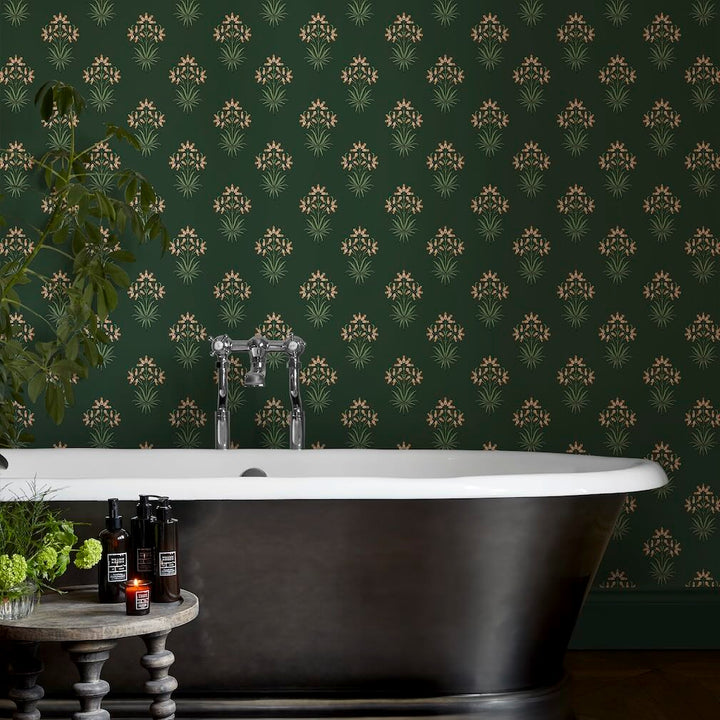 William Morris Hyacinth Flower Forest Wallpaper
