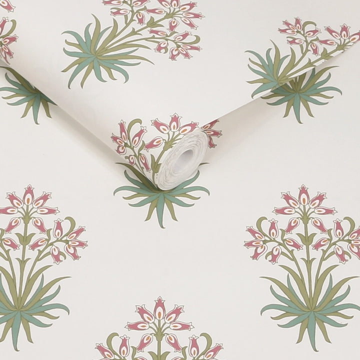 William Morris Hyacinth Flower Pink Cedar Wallpaper