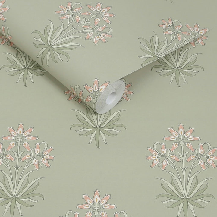 William Morris Hyacinth Flower Peony & Sage Wallpaper