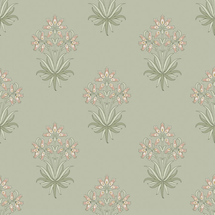 William Morris Hyacinth Flower Peony & Sage Wallpaper