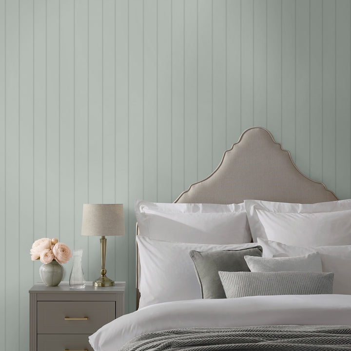 Martha Stewart Wood Panel Sage Wallpaper