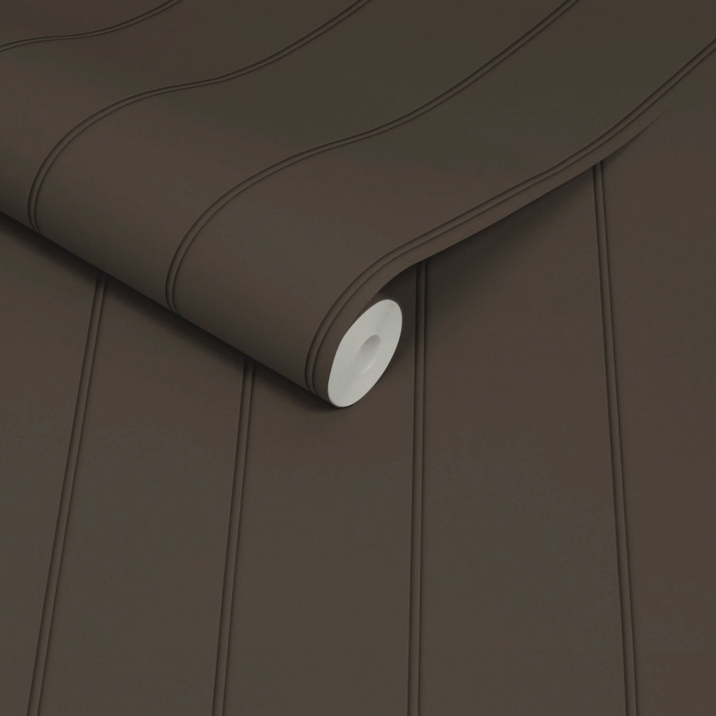 Martha Stewart Wood Panel Chestnut Wallpaper