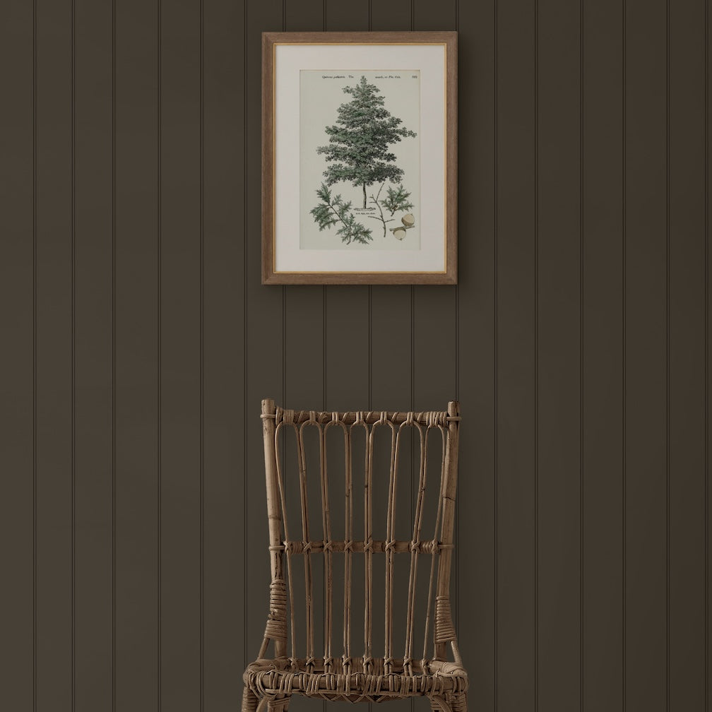 Martha Stewart Wood Panel Chestnut Wallpaper