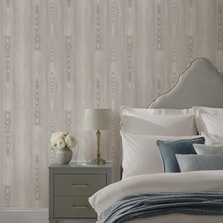 Martha Stewart Bedford Fauxbois Natural Wallpaper