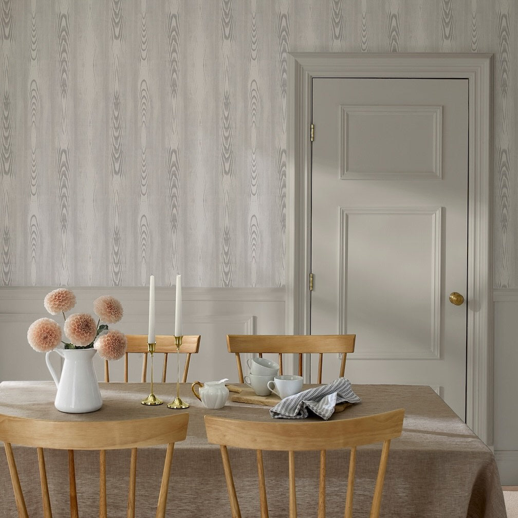 Martha Stewart Bedford Fauxbois Natural Wallpaper