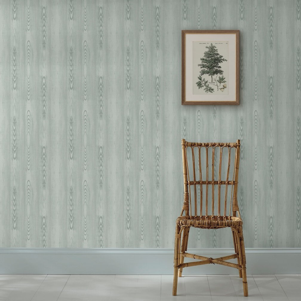 Martha Stewart Bedford Fauxbois Sage Wallpaper