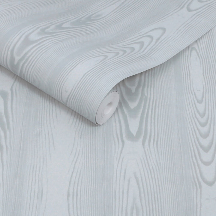 Martha Stewart Bedford Fauxbois Mineral Blue Wallpaper