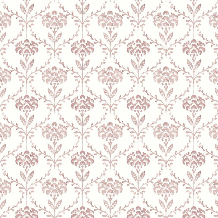 Martha Stewart Chateau Fleur Russet Wallpaper