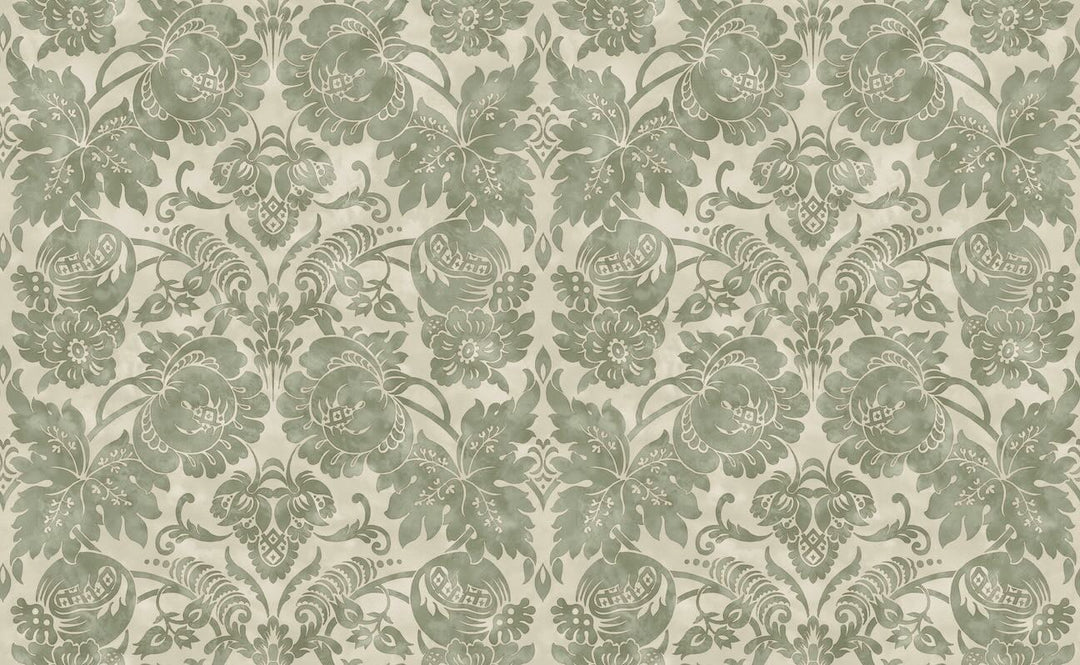 Martha Stewart Florentine Moss Wallpaper