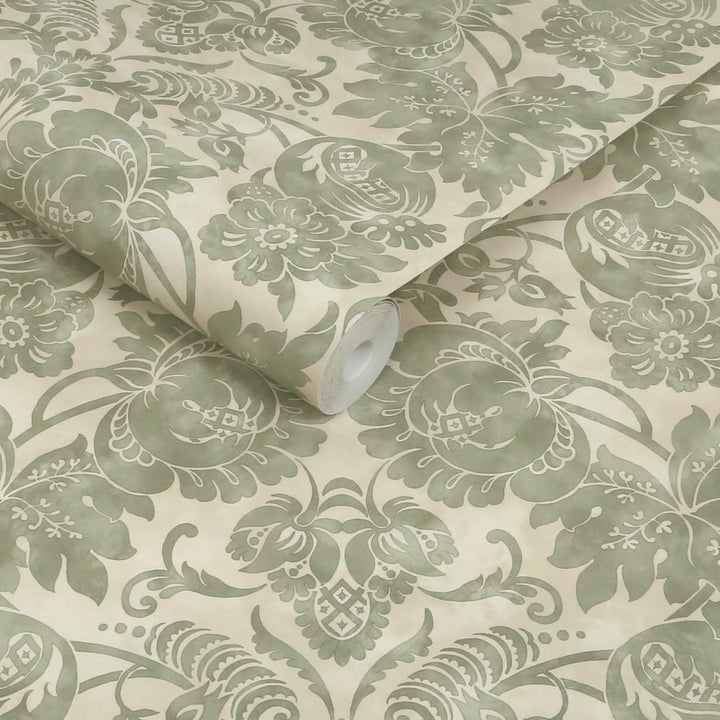 Martha Stewart Florentine Moss Wallpaper
