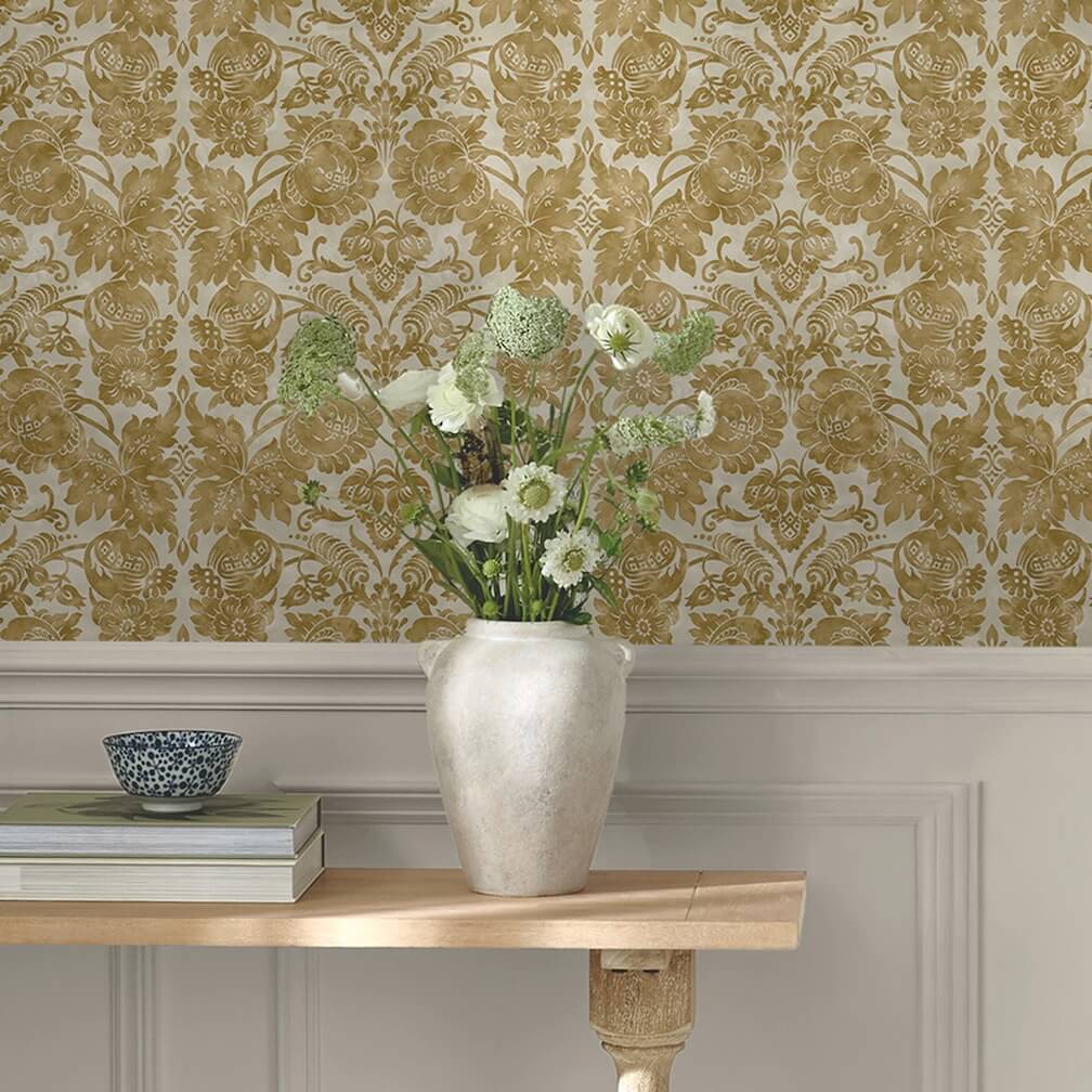 Florentine Antique Gold Wallpaper