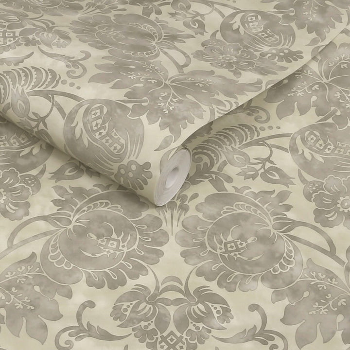 Martha Stewart Florentine Taupe Wallpaper