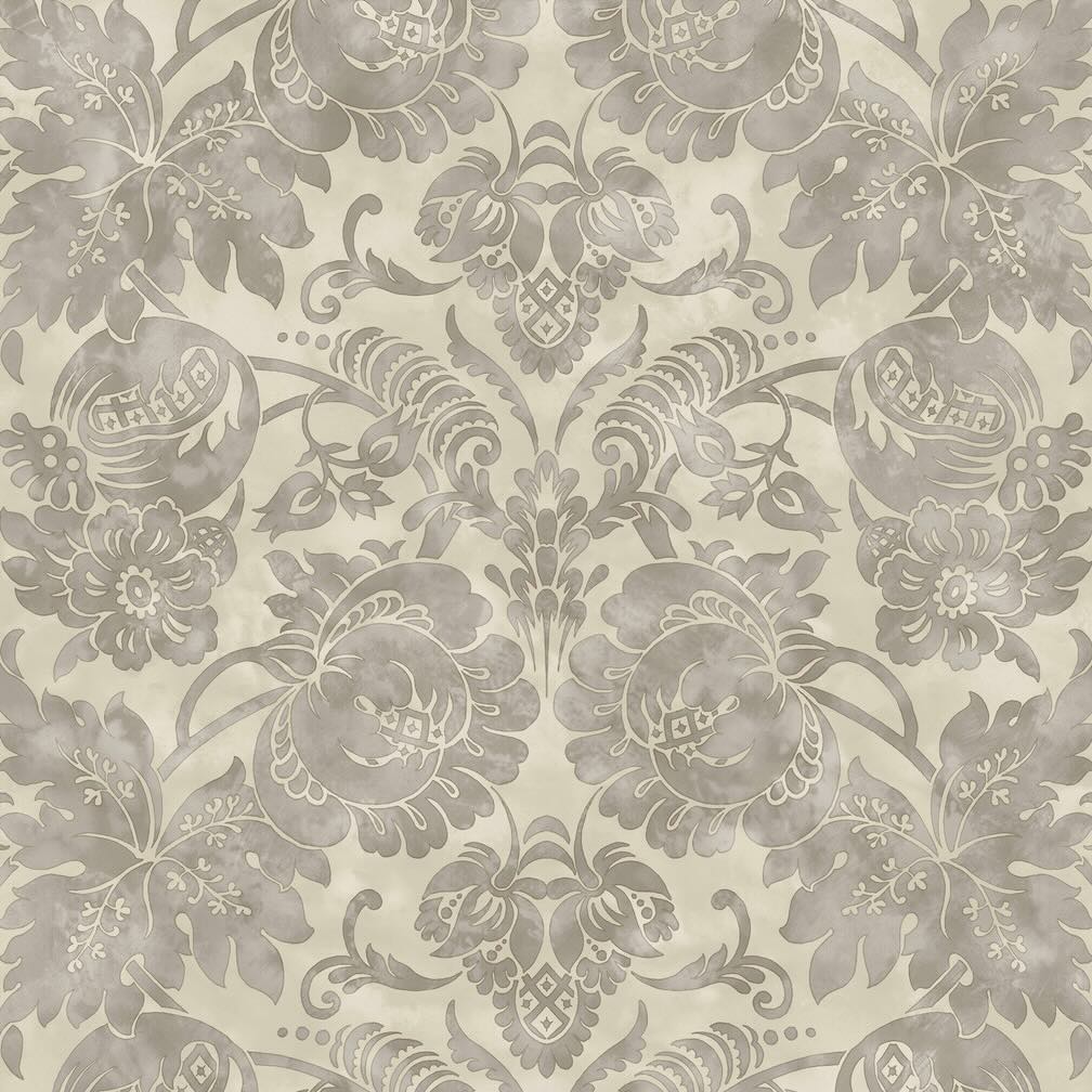 Martha Stewart Florentine Taupe Wallpaper