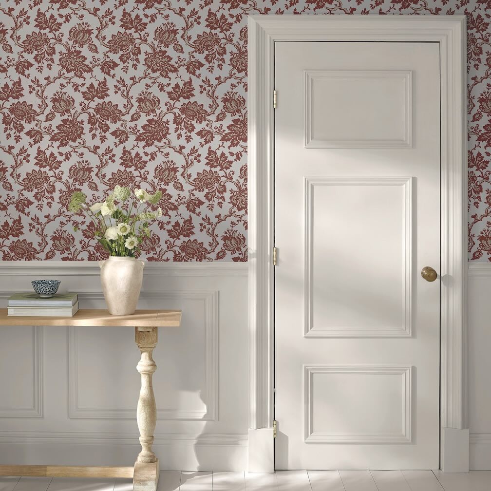 Martha Stewart Jacobean Russet Wallpaper