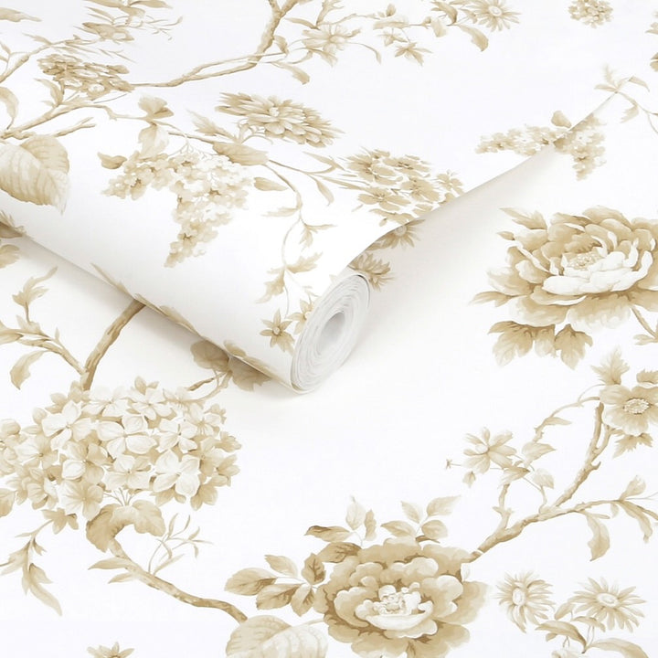 Martha Stewart Floral Vine Antique Gold Wallpaper