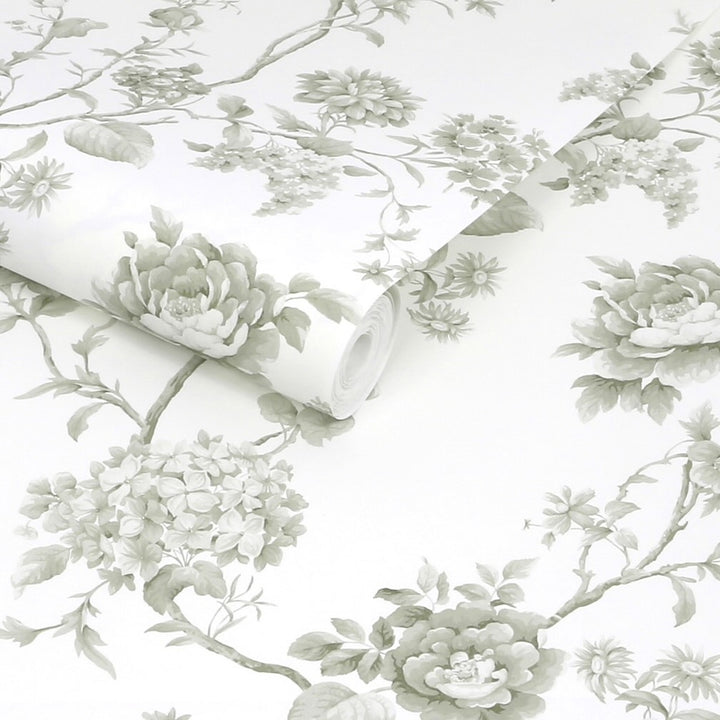 Martha Stewart Floral Vine Moss Wallpaper