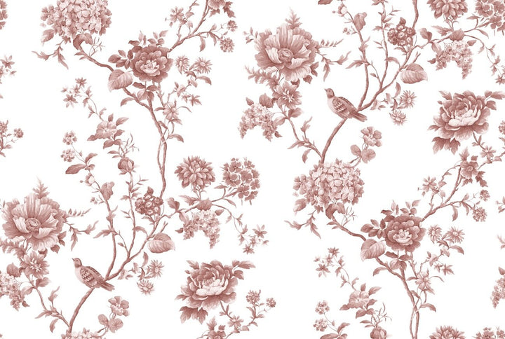 Martha Stewart Floral Vine Russet Wallpaper