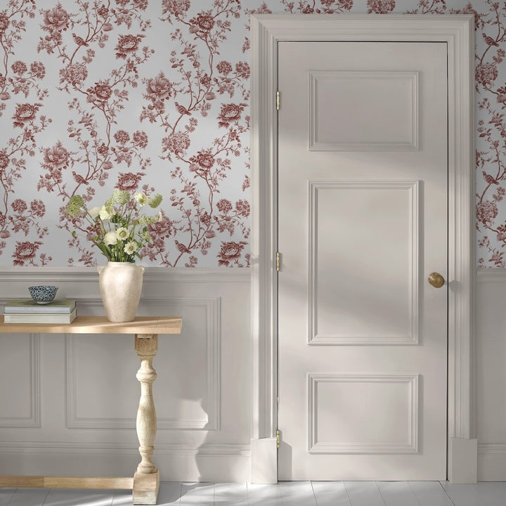 Martha Stewart Floral Vine Russet Wallpaper