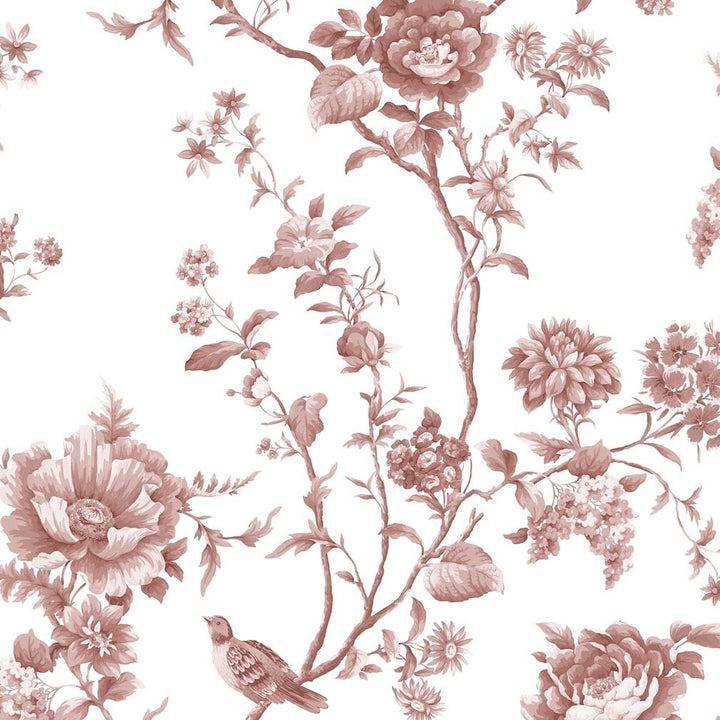 Martha Stewart Floral Vine Russet Wallpaper