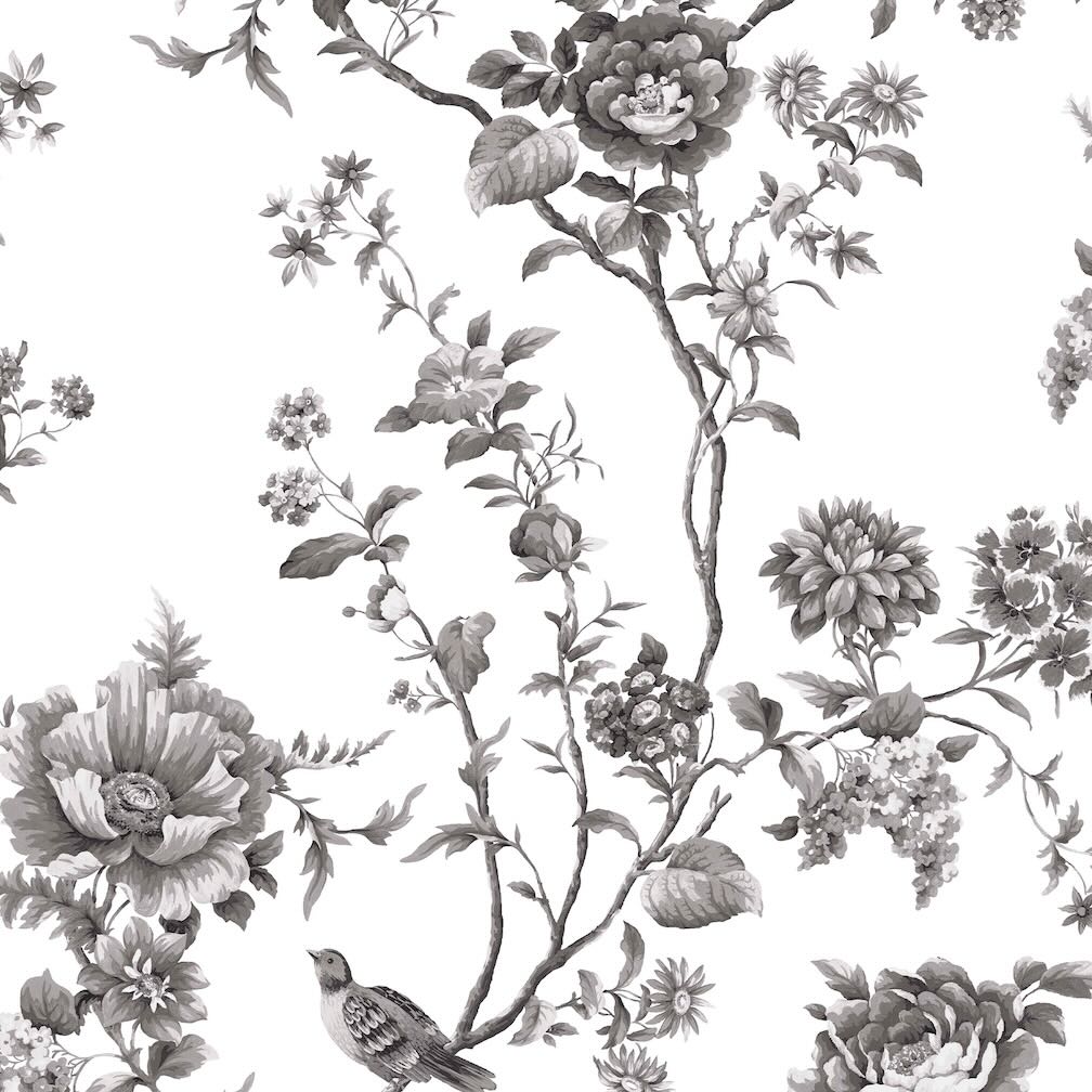 Martha Stewart Floral Vine Silhouette Wallpaper