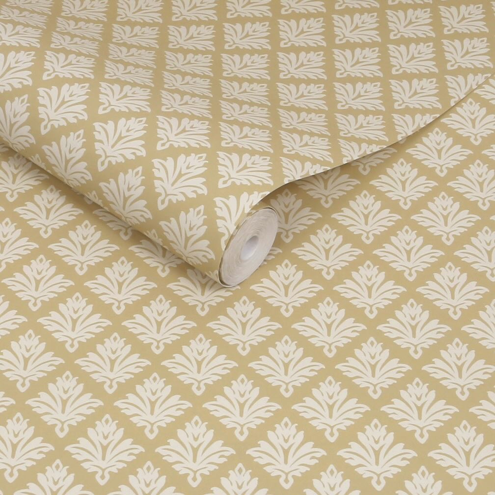 Martha Stewart Artisan Floral Antique Gold Wallpaper