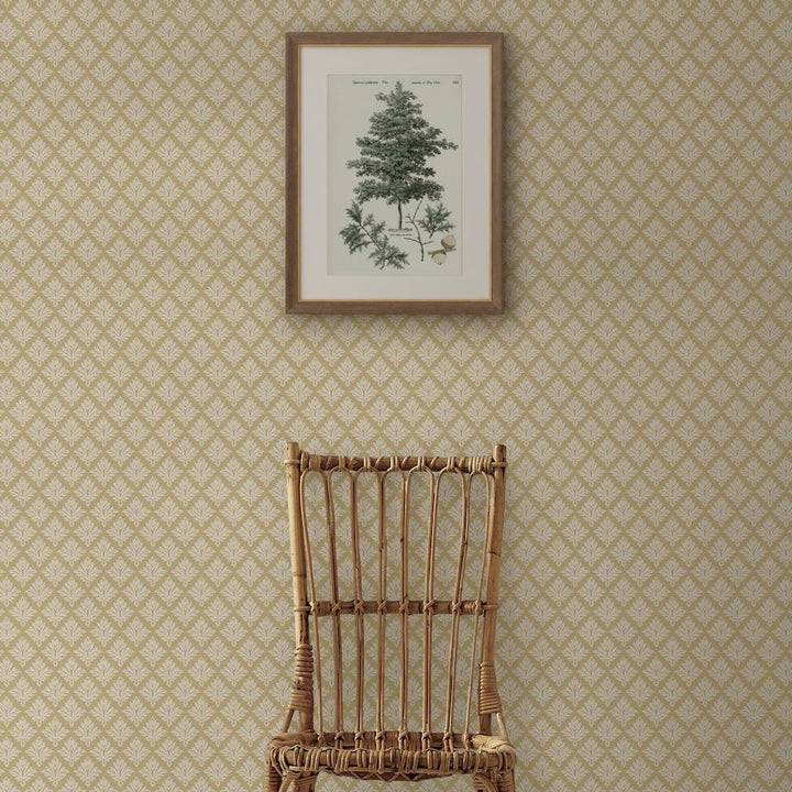 Martha Stewart Artisan Floral Antique Gold Wallpaper