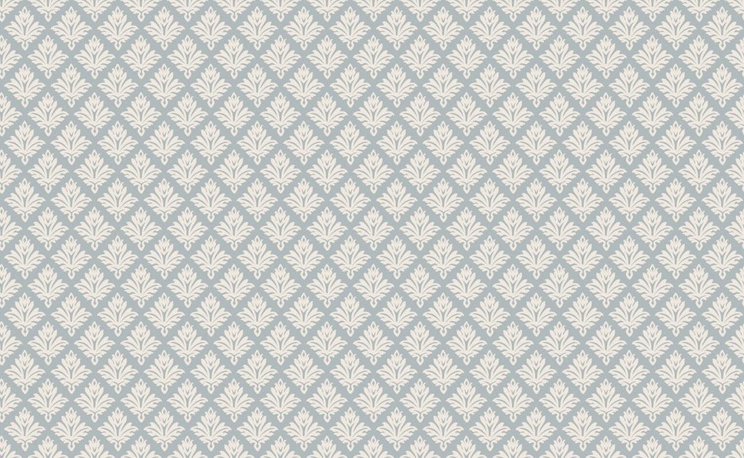 Martha Stewart Artisan Floral Mineral Blue Wallpaper